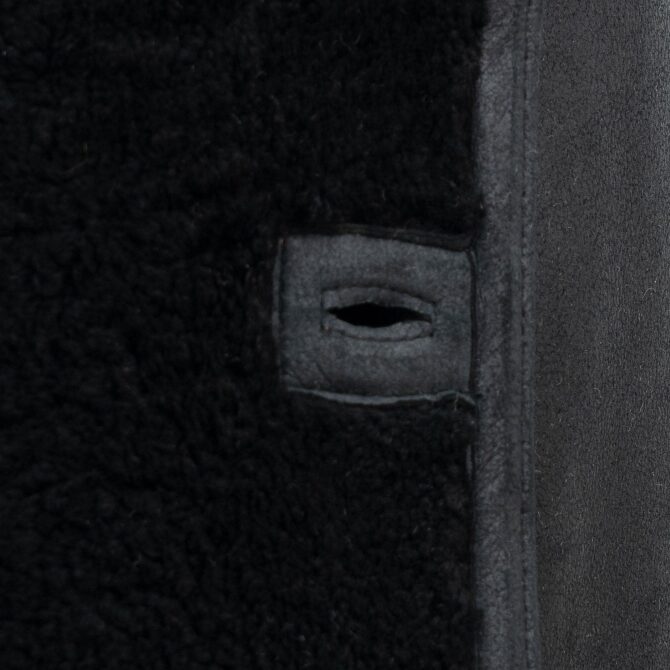 Hilton Mens Black Nappalan Sheepskin Coat - Image 4
