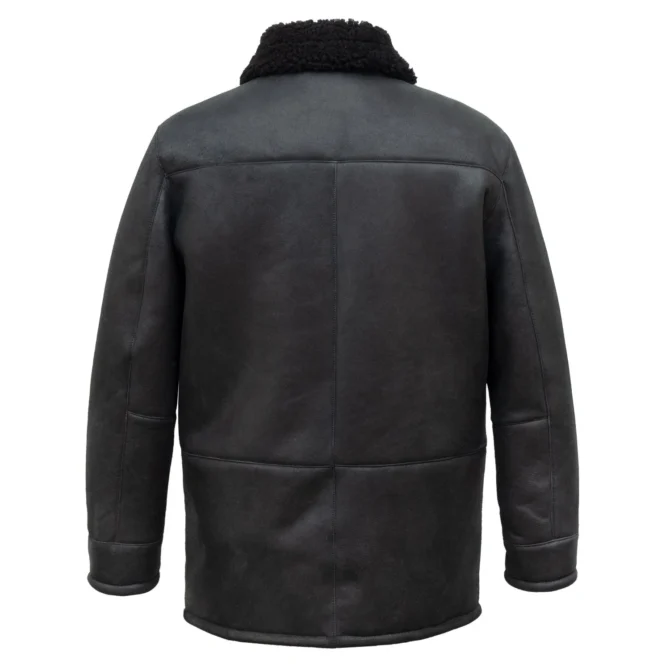 Hilton Mens Black Nappalan Sheepskin Coat - Image 5