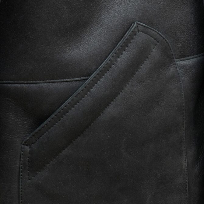 Hilton Mens Black Nappalan Sheepskin Coat - Image 2