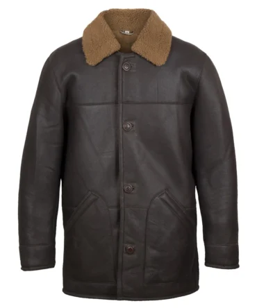 Hilton Mens Brown Rust Nappalan Sheepskin Coat